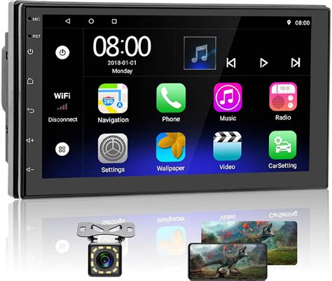 Podofo Double Din Car Stereo Android 90 Car Radio 1g16g 7 Inch Touch