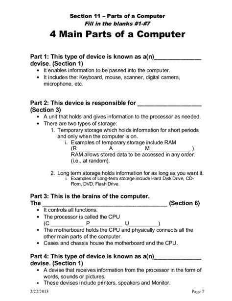 The worksheet is an assortment of 4 intriguing pursuits that will enhance your kid's knowledge and abilities. Computer basics worksheet