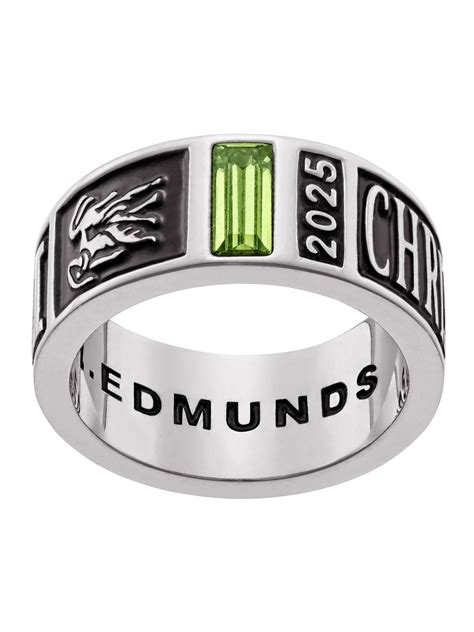 Freestyle Mens Sterling Silver Class Ring Personalized High School
