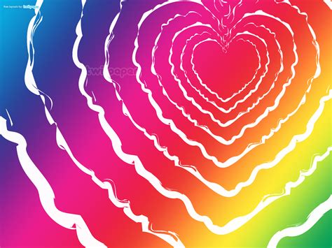 Rainbow Heart Wallpaper Wallpapersafari