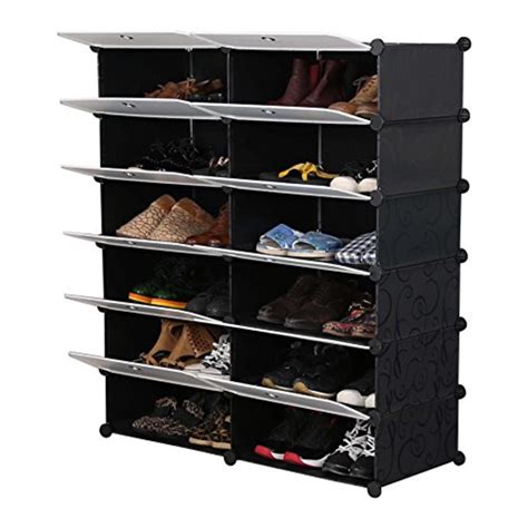 Unicoo Multi Use Diy Plastic 12 Cube Shoe Rack Organizer Bookcase