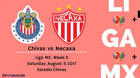 Guadalajara will host a game of the 7 th liga mx round versus the visiting necaxa. Chivas Guadalajara vs Necaxa 2017 - Watch Live Online, TV ...