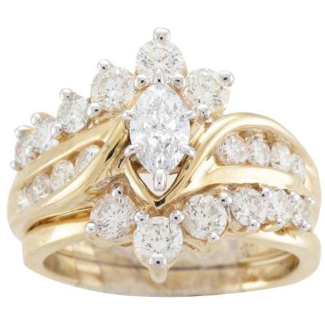 14k Yellow Gold 2ct Tdw Diamond Bridal Ring Set H I I1 I2