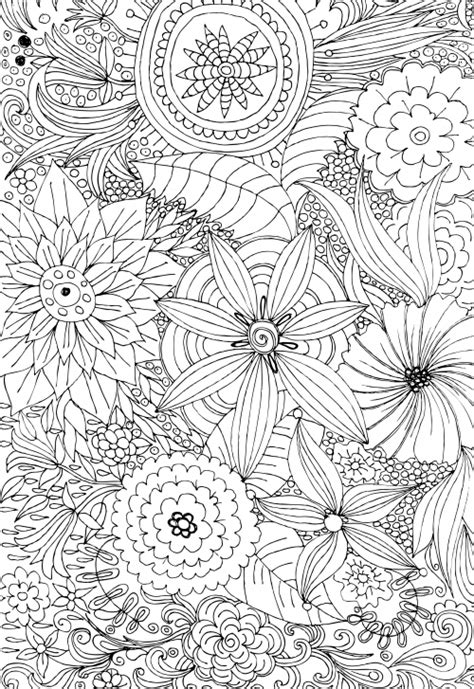 Advanced Flower Coloring Pages 2