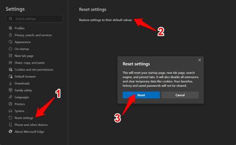 How To Reset Microsoft Edge Browser To Default Settings In