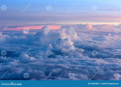 Sunrise On Sky And Clouds Background Stock Photo Image Of Seasonal