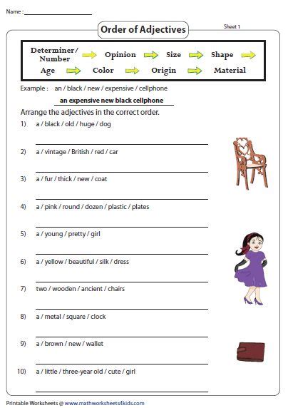 Adjectives Exercises For Grade 4