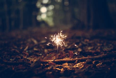 1366x768 Resolution Yellow Lighted Sparkler Bengal Fire Foliage