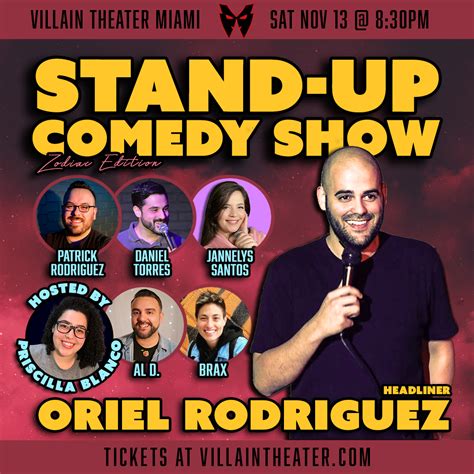 Stand Up Comedy Show With Oriel Rodriguez — Villain Theater