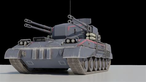 3d Model Falconer Aa Tank Vr Ar Low Poly Cgtrader