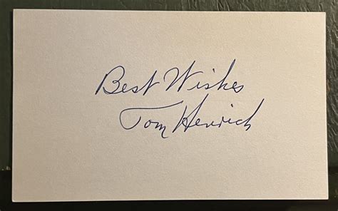 Tom Henrich Auto Autographed Signed Nick Name The Clutch Yankees Ebay
