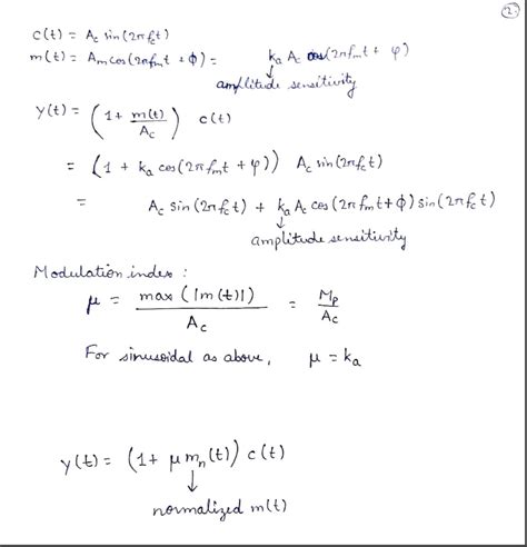 Modulation Index Of Amplitude Modulated Am Signal And Amplitude