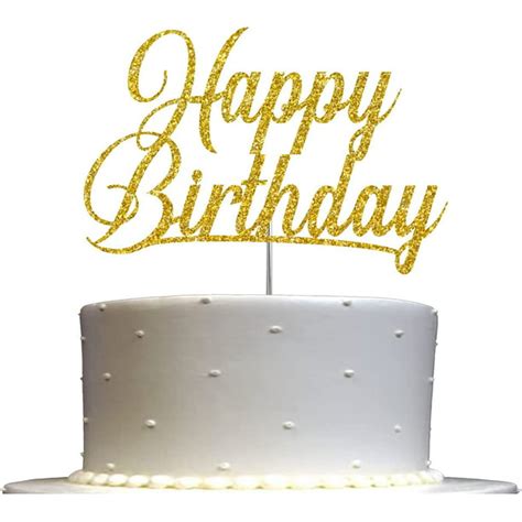 Happy Birthday Glitter Cake Topper Birthday Party Decorations Ideas