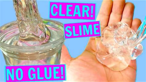 diy instant clear slime how to make clear slime without glue without borax glueless slime