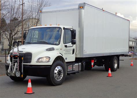 Penske Truck Lease Freightliner M2 route delivery truck equipped with