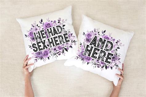 We Had Sex Here Pillow And Here Pillow Set Funny Throw Pillow Etsy