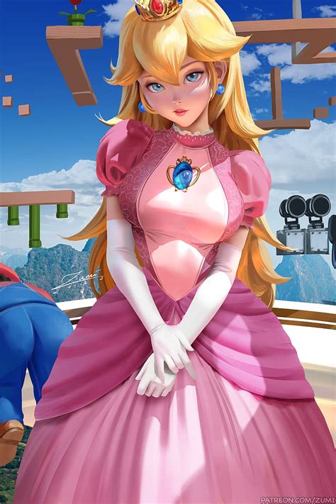 X Px Free Download Hd Wallpaper Princess Peach Super Mario Super Mario Bros Video