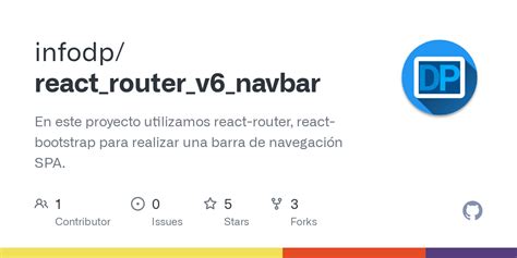 GitHub Infodp React Router V Navbar En Este Proyecto Utilizamos