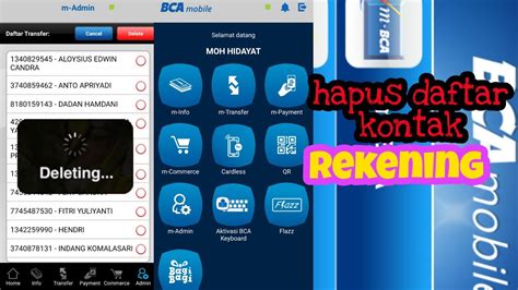 Cara menghapus daftar kontak rekening BCA Mobile banking ...