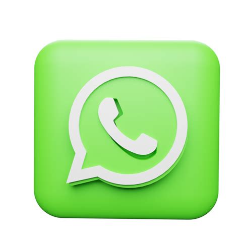 Whatsapp Logo Icon Isolated On Transparent Background 3d Render