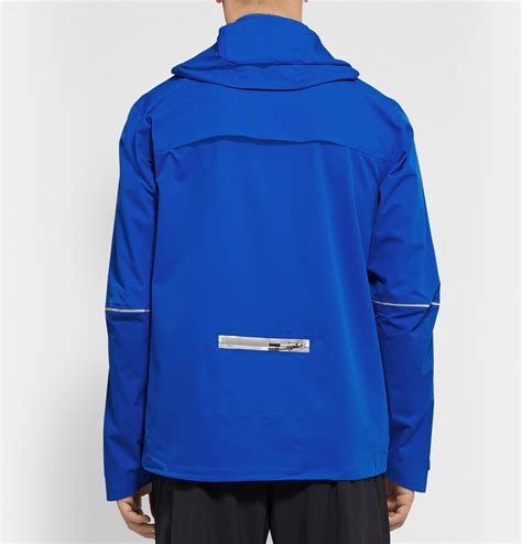 Nike Rain Runner Hooded Shell Running Jacket In Blue For Men Lyst