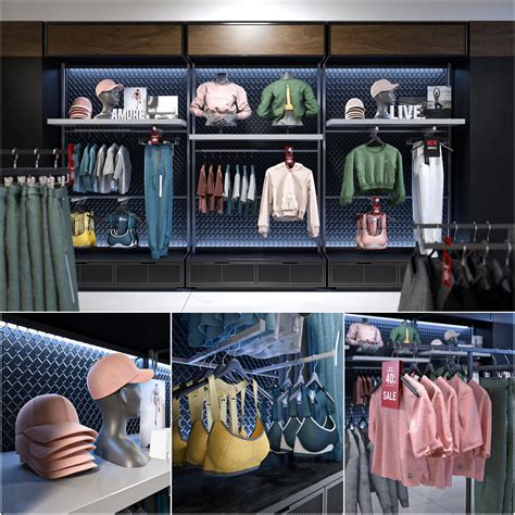 Clothes shop athletic wear 01 3D model | CGTrader