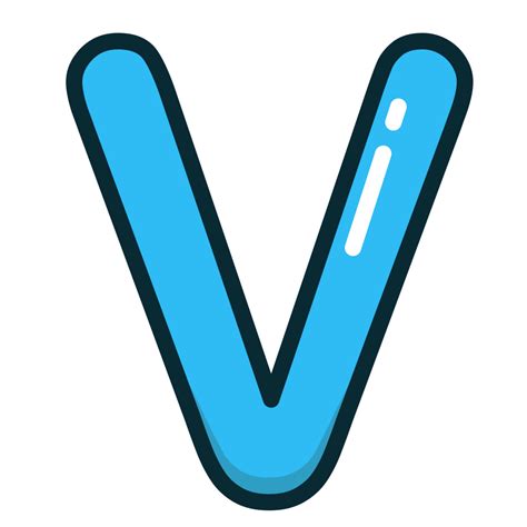 Blue Letter V Alphabet Letters Icon Free Download