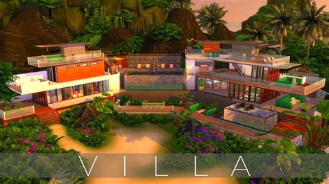 The Sims 4 Speed Build Modern Oceanview Villa Nocc Youtube