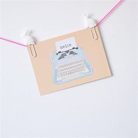 Typewriter Postcard By Seventytree On Etsy