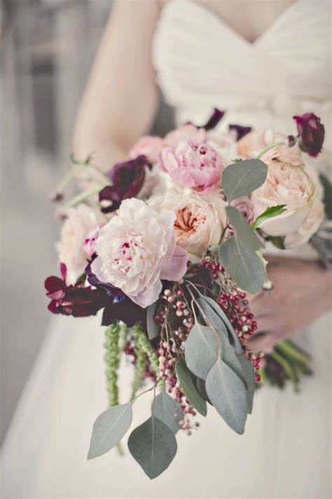 Chrysanthemums, roses, ranunculus, delphinium, marigolds 21 Super Picture-perfect Peony Wedding Bouquets You Will Adore