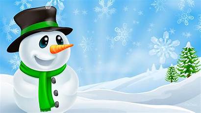 Snowman Wallpapers Desktop Backgrounds Background Frosty Happiest