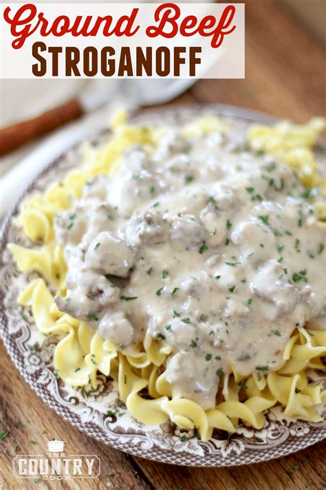 Add the ground beef to the skillet and brown well. Ground Beef Stroganoff - The Country Cook