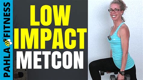 LOW IMPACT No Repeat MetCon with DUMBBELLS | Low impact ...