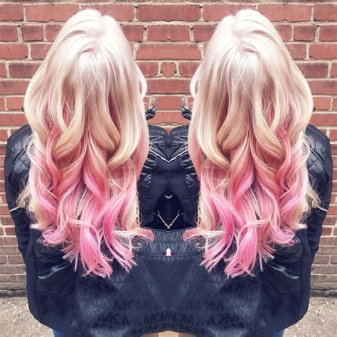 Up dos for medium hair. Platinum blonde with pink highlights!!!! In love | Pink ...