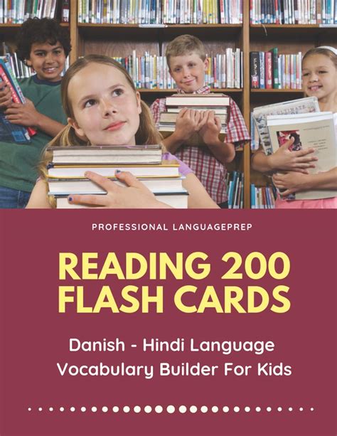 Buy Reading 200 Flash Cards Danish Hindi Language Vocabulary Builder