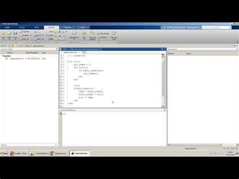 See adding callback templates to an existing ui c. Selection Sort algorithm solved using MATLAB Function ...