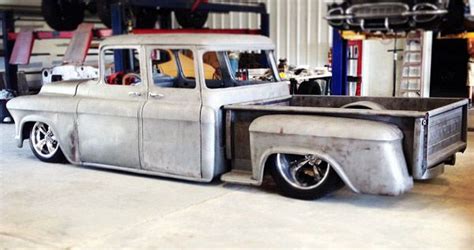Chevy Pickup Converted To Double Cab Hot Rod Kult Chevy Suv Vintage