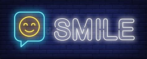 Always Smile Neon Signs Style Text Vector Stock Vector Illustration