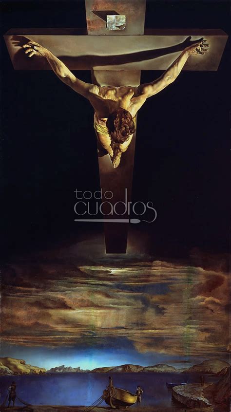 Cristo De San Juan De La Cruz Cuadro Religioso De Dalí óleo