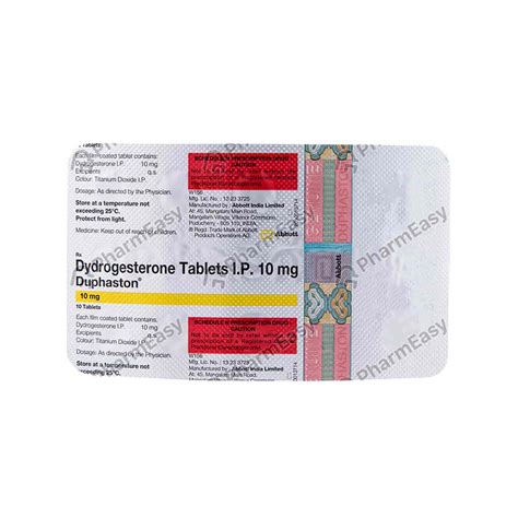 Compare prices for generic clinically, increased metabolism of duphaston may lead to a decreased effect and changes in the dydrogesterone (australia, austria, bangladesh, brazil, bulgaria, chile, china, colombia, croatia. Duphaston 10mg Strip Of 10 Tablets - Uses, Side Effects ...