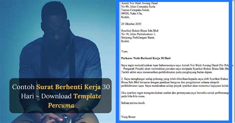 Notis berhenti kerja sebulan pdf. Contoh Surat Berhenti Kerja 1 Minggu : Spice Of My Life ...