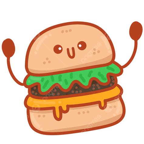 Burger Hd Transparent Kawaii Burger Cartoon Burger Burger Kawaii