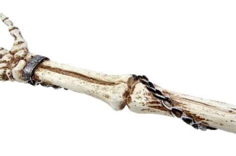 Skull Prison Ossuary Shackled Skeleton Hand Back Scratcher Figurine 15