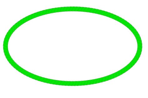 Forma ovalada marco vectorial de cuerda verde para el diseño de su elemento Vector Premium