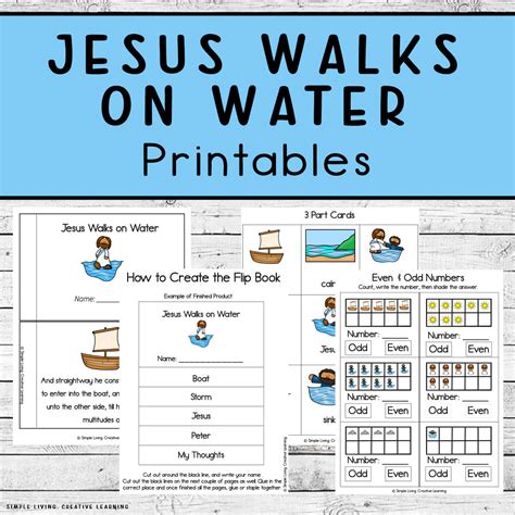 Jesus Walks On Water Printables Simple Living Creative Learning