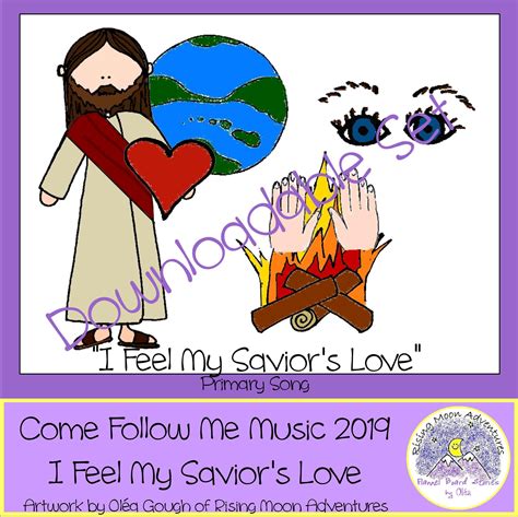 Come Follow Me Music 2019 Primary Song I Feel My Savior's | Etsy | Primary songs, Primary ...