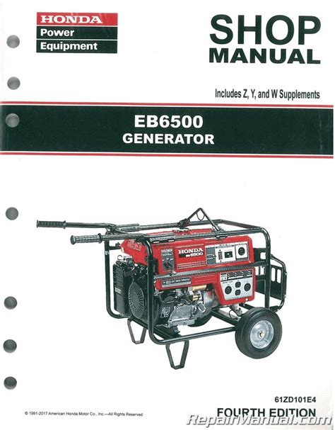 Honda EB6500SX Generator Shop Manual