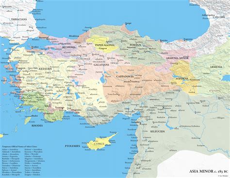 Anatolia Asia Minor Map