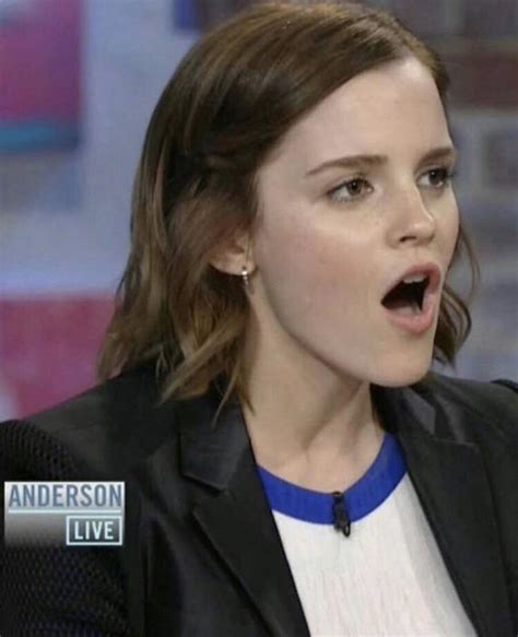 Emma Watsons Wide Open Mouth Jerkofftocelebs