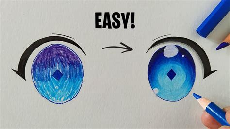 How To Color Anime Eyes With Cheap Art Supplies Youtube